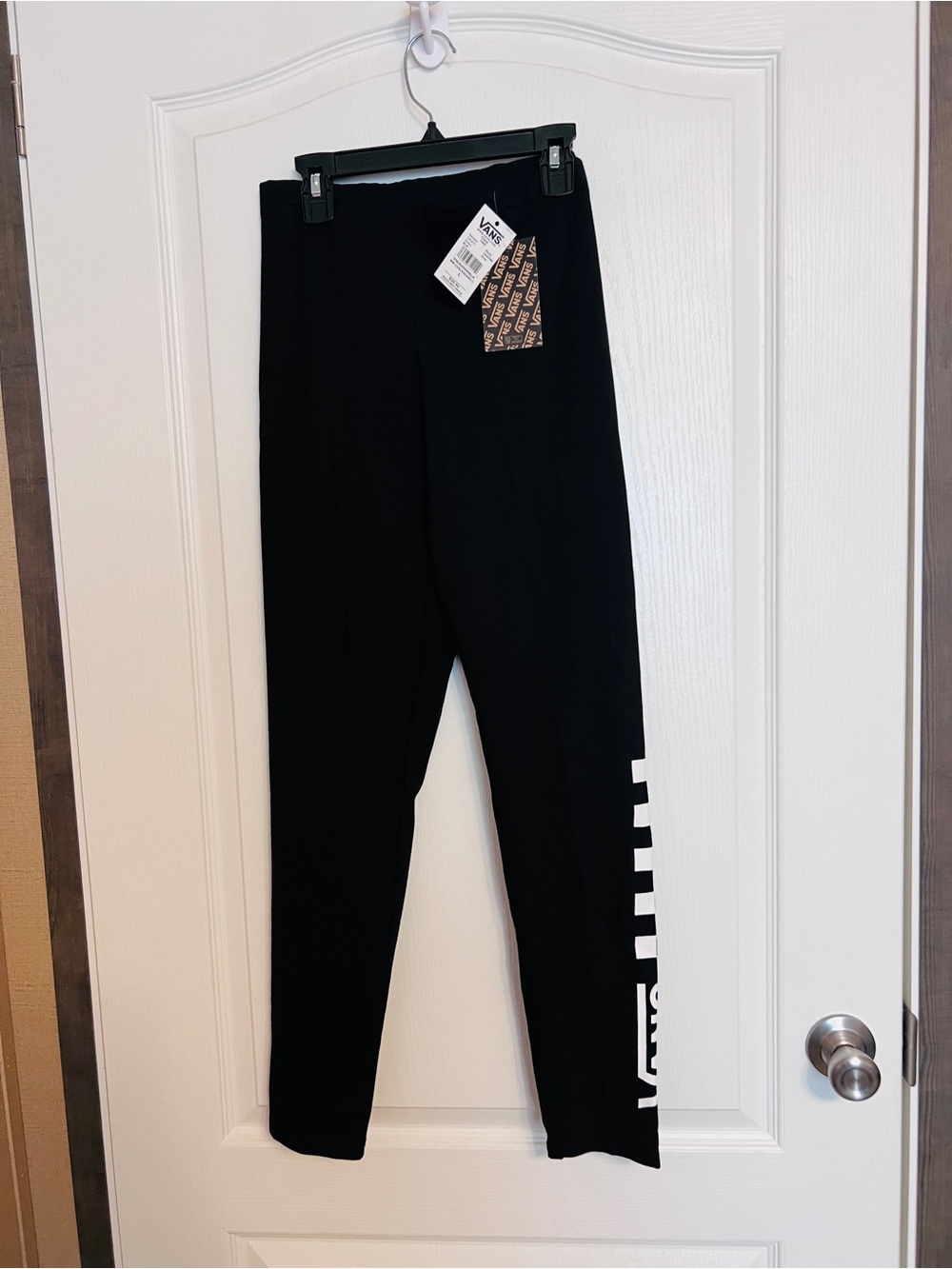 Vans Black Leggings with White Side Logo